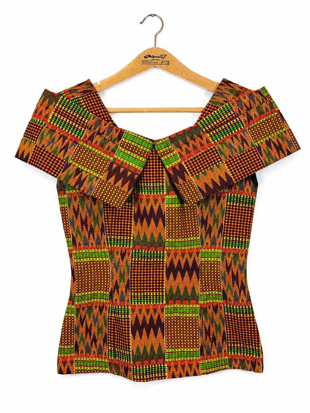 African Print Top Ankara Blouse Cultural Bold‎ Artsy Avant-Garde Eclectic Dance